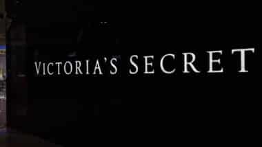 Neon sign of 'Victoria's Secret' at a tenant booth wall in deli park mall