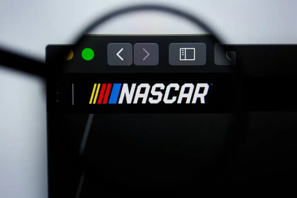 Illustrative Editorial of NASCAR.COM website homepage.