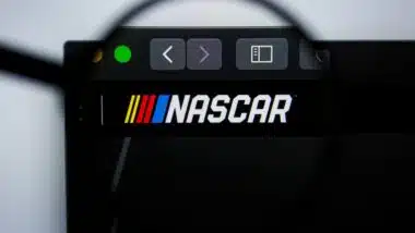 Illustrative Editorial of NASCAR.COM website homepage.
