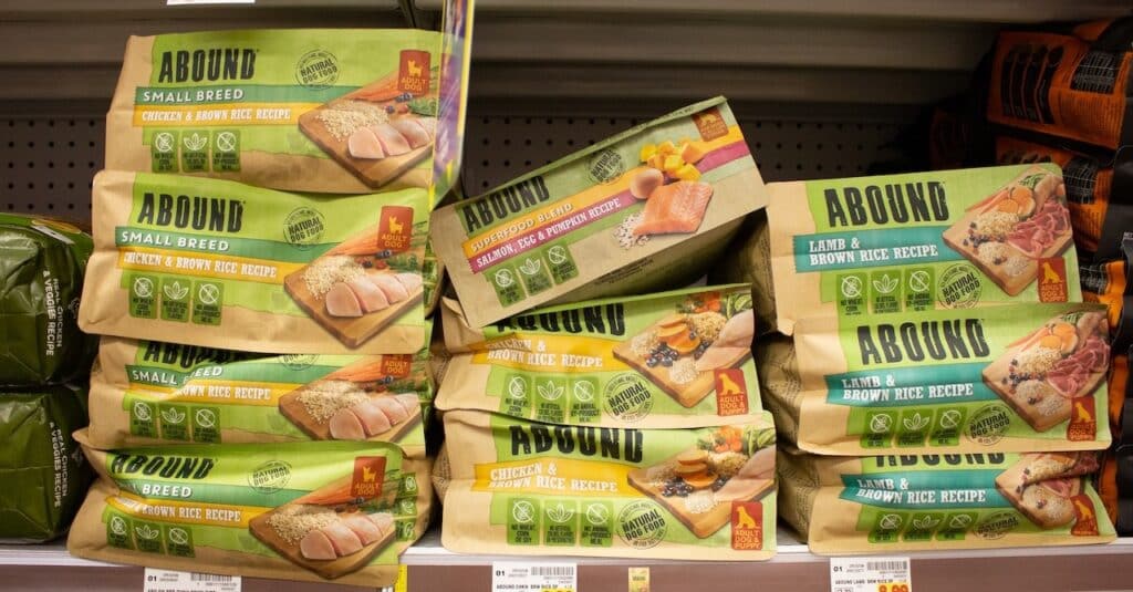 A new class action lawsuit alleges The Kroger Co. falsely advertises its Abound brand of dog food as containing no artificial preservatives.