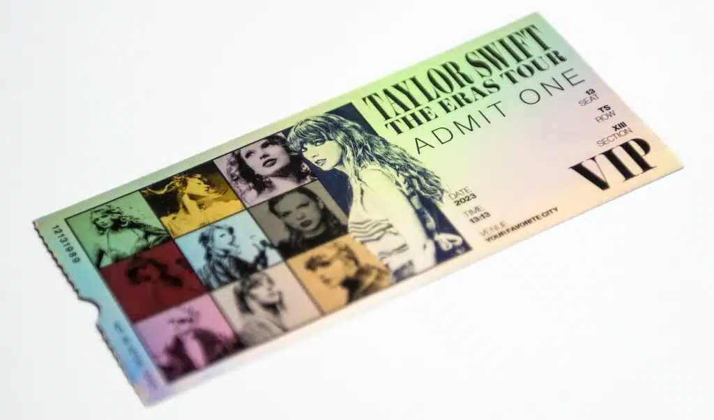 Taylor Swift Eras Tour VIP collectable ticket