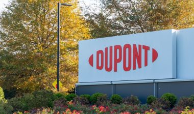 DuPont company logo sign outside the headquarters