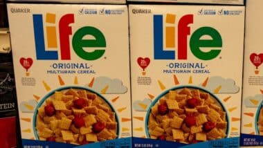 Quaker Life Cereal on Display at a Local Grocery Store