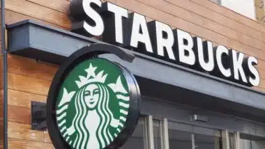 Signs on a Starbucks branch