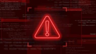 Danger sign. Hacked system or cyber attack.