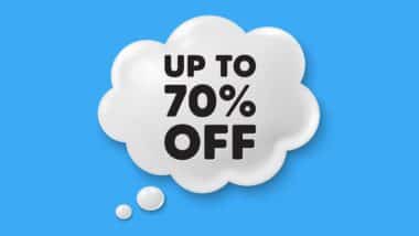 70% off tag