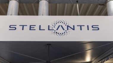 Stellantis logo, automotive innovation brand