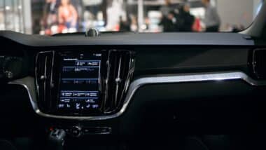 Car interior at the motor show