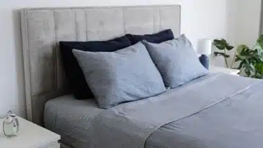 room with freshly made king sized bed