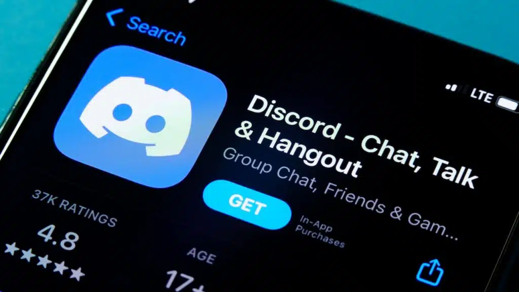 Discord application page in App store ready to download on smartphone.