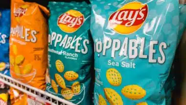 Various flavors of Lays Poppables Potato snacks