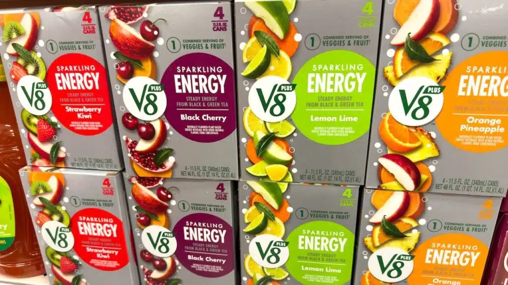 Cases of V8 Energy Drinks, Sparkling version
