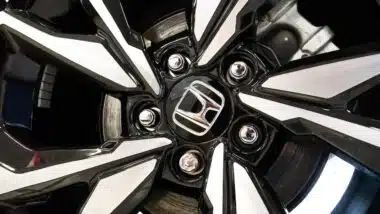an aluminum honda car rim