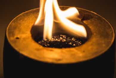 Tiny Round Tabletop Fire Pit