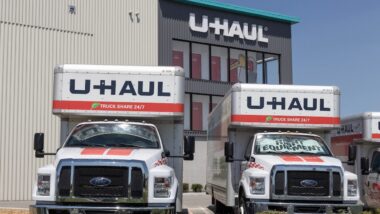 U-Haul Moving Truck Rental Location.