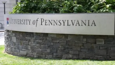 The University of Pennsylvania entrance sign