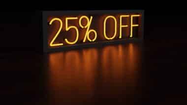 Glowing Neon: 25 Percent Off