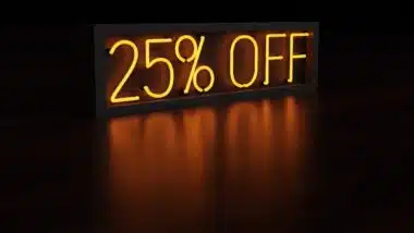 Glowing Neon: 25 Percent Off
