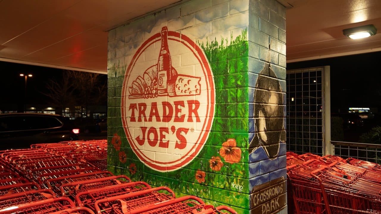 Shopping carts at a Trader Joe's store