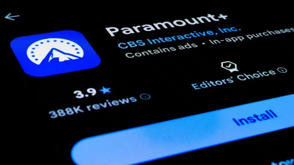 Paramount+ Paramount Plus Streaming Service App on Mobile Phone Screen Android Play Store