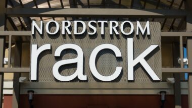 Nordstrom Rack retail store exterior and trademark logo.