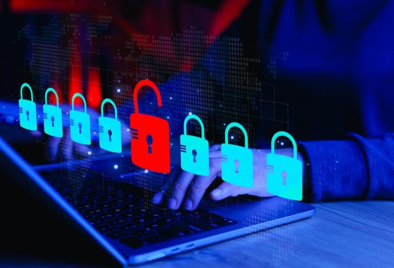 Cybersecurity Breach and Data Protection Concept.
