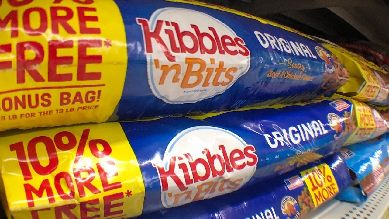 Kibbles 'N Bits dog food.