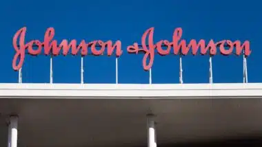 johnson & johnson logo on building.