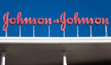 johnson & johnson logo on building.