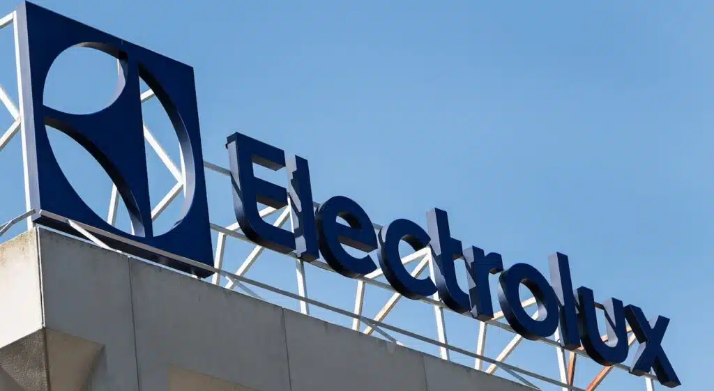 Electrolux logo on Electrolux building