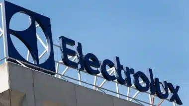 Electrolux logo on Electrolux building