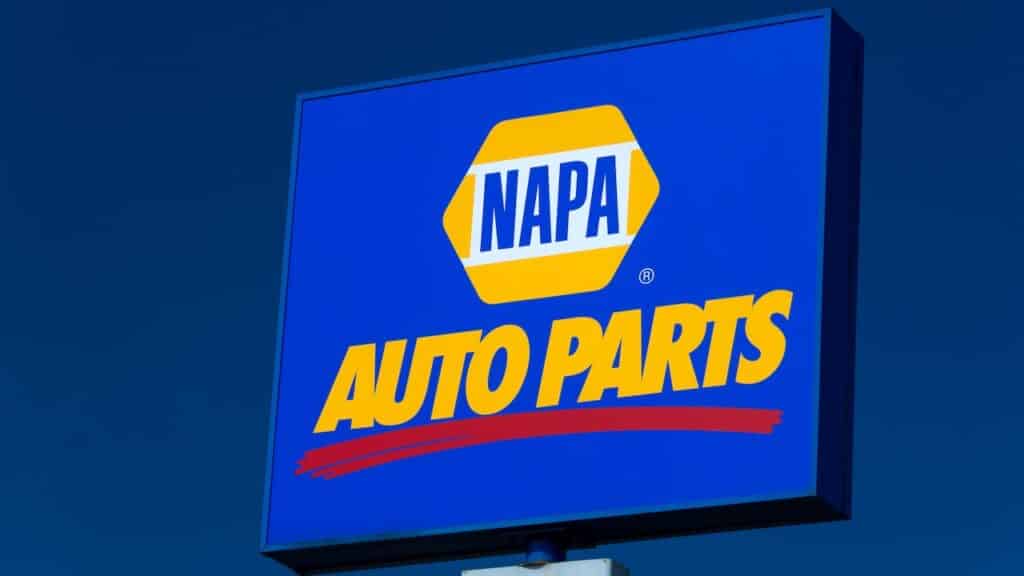Napa Auto Parts retail store exterior and trademark logo.