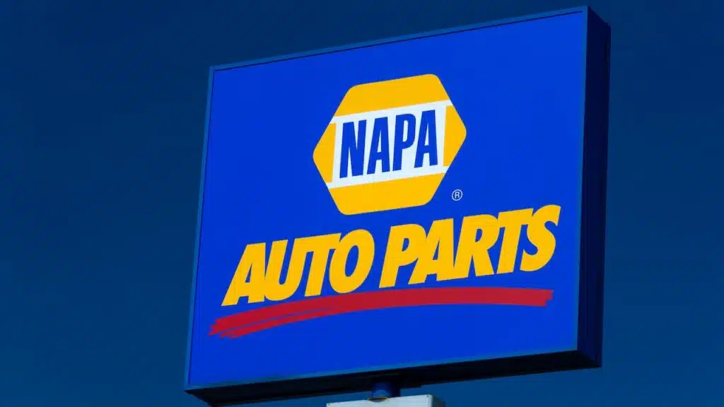 Napa Auto Parts retail store exterior and trademark logo.