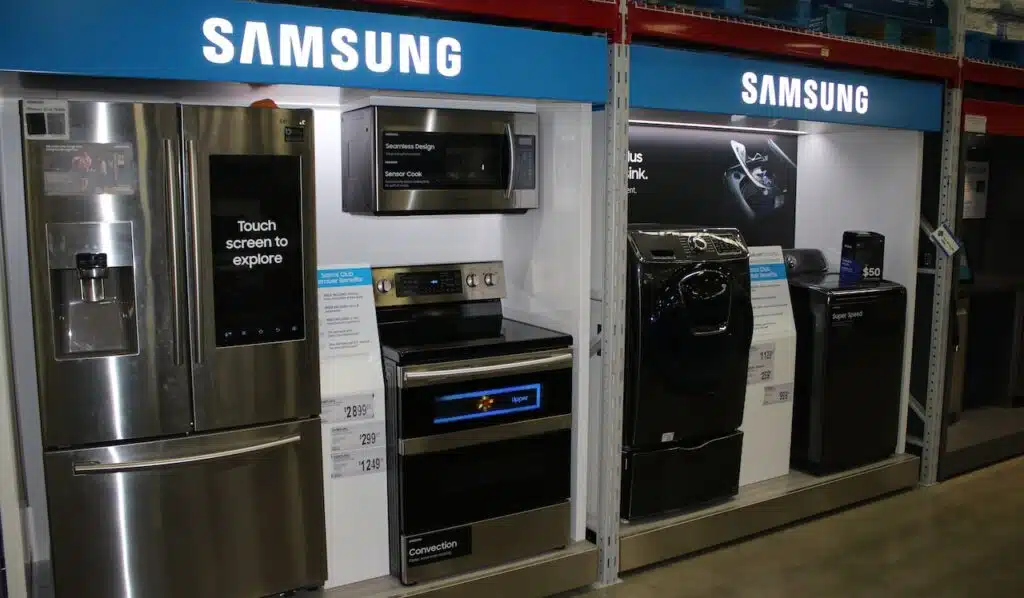 Samsung Appliances on display at local Sam's Club,