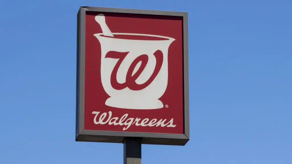 Closeup of the Walgreens sign outside one of its locations