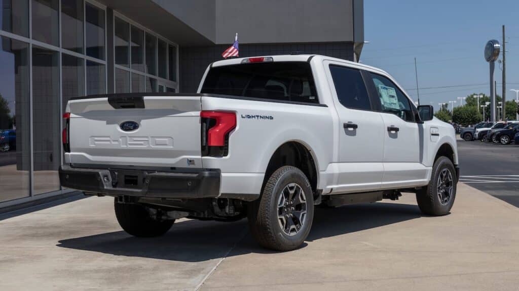Ford F-150 Lightning display.