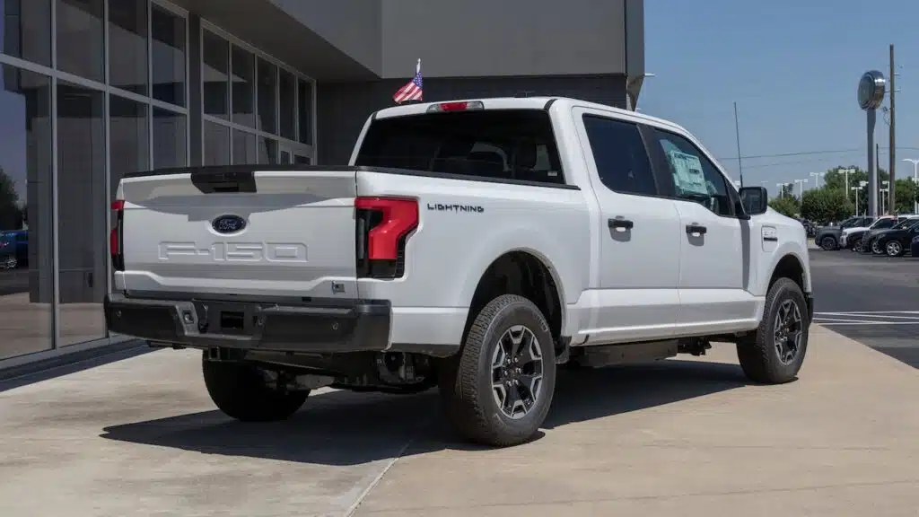 Ford F-150 Lightning display.