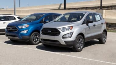 Ford Escape display at a dealership
