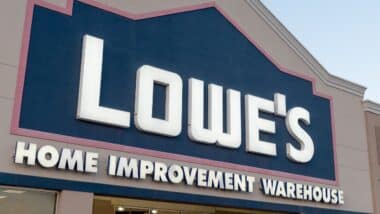 View at the Lowe’s store sign