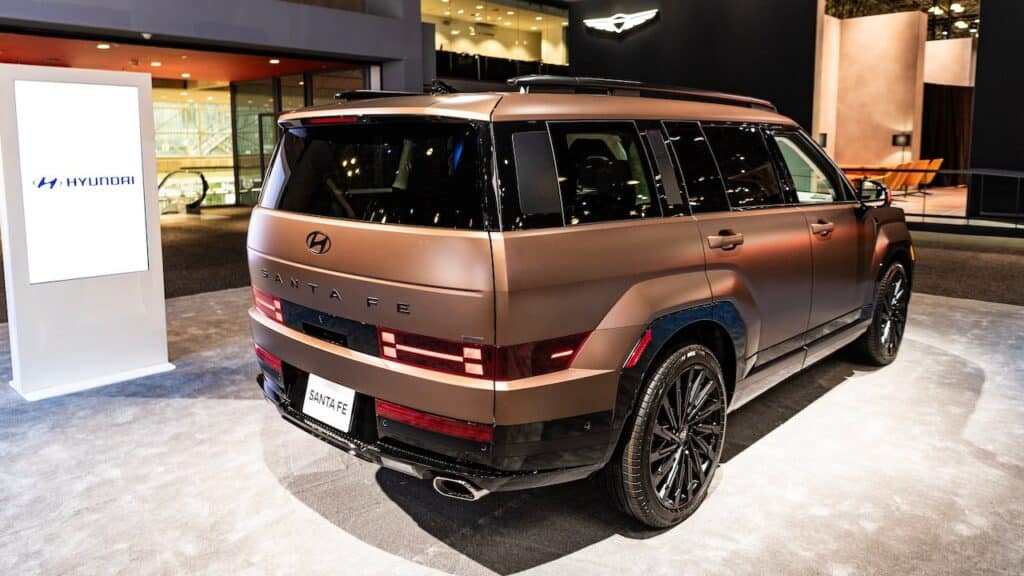 Hyundai Santa Fe SUV matte car at New York International Auto Show