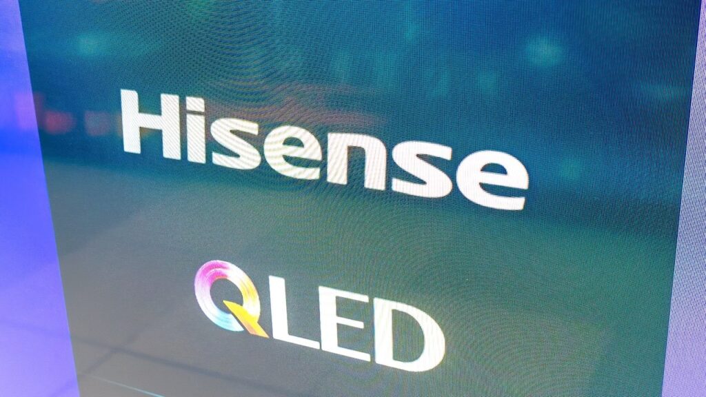 Modern flat-screen Hisense QLED tv for