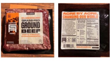 image of recalled beef packaging