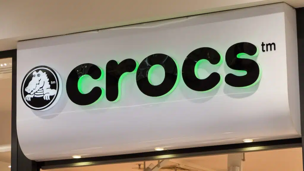 Crocs logo on Crocs shop.