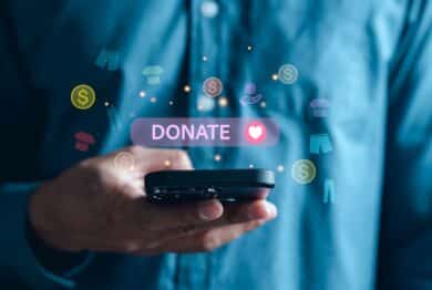 Online Donation on Mobile phone