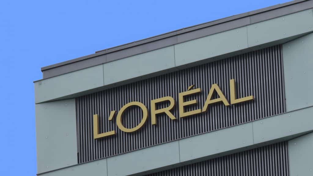 LOREAL campany logo on building