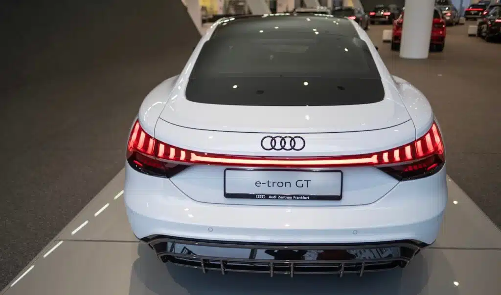 white new Luxury Electric Car Audi e-tron GT