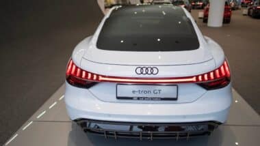 white new Luxury Electric Car Audi e-tron GT
