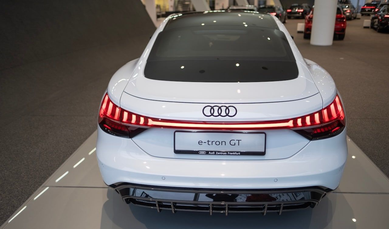 white new Luxury Electric Car Audi e-tron GT