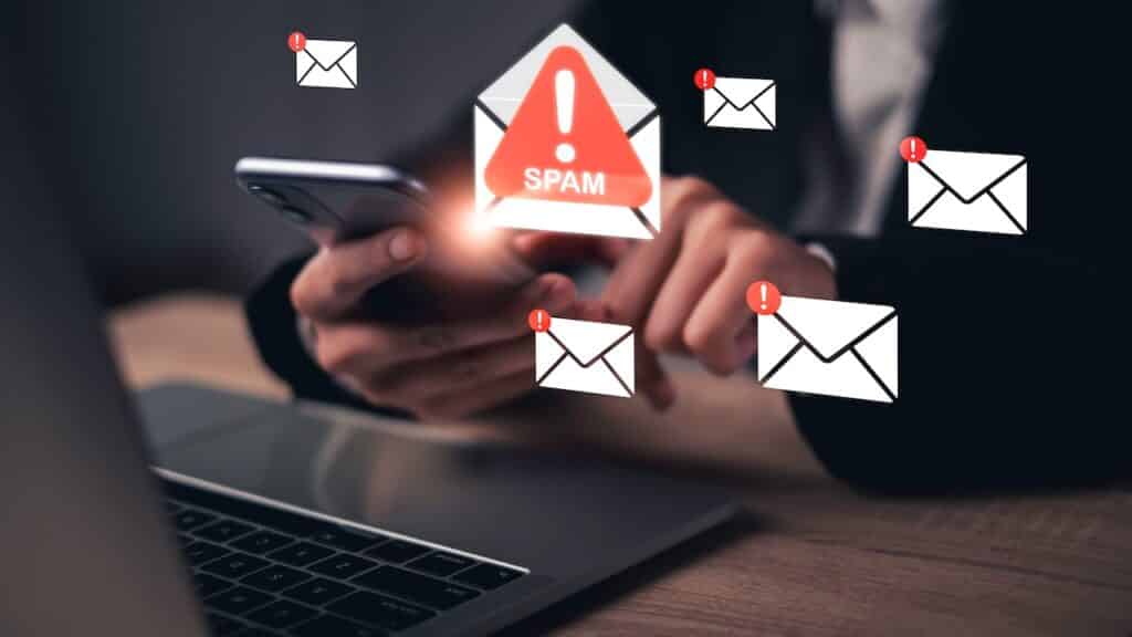 Spam Email and Message Alert Digital Communication
