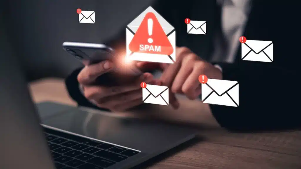 Spam Email and Message Alert Digital Communication